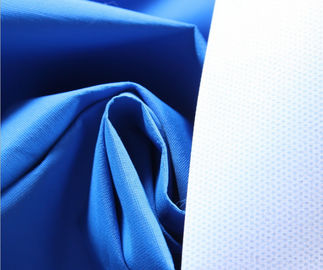 Chiny Niebieska tkanina poliestrowa 196T Taslan 75 * 160D, dzianina z elastanowego jedwabiu dostawca